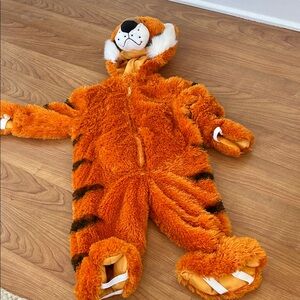 Cozy Orange Tiger Kids One Piece costume